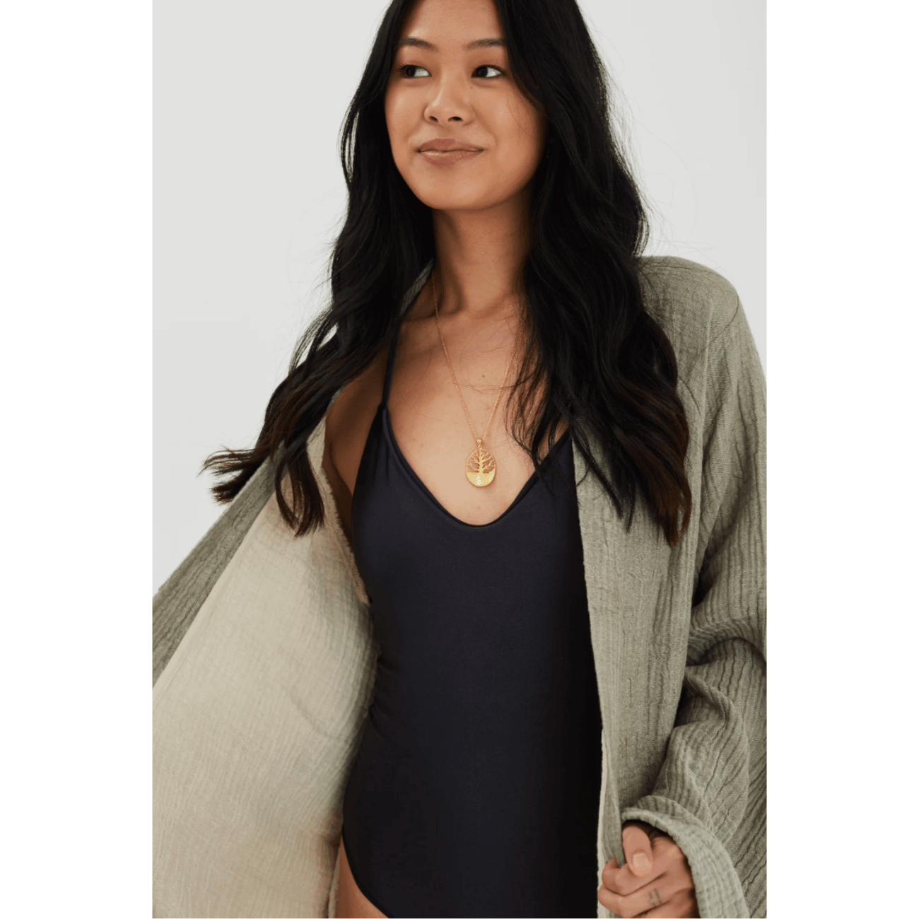 
                  
                    Lea Muslin Cotton Kimono | Sage
                  
                
