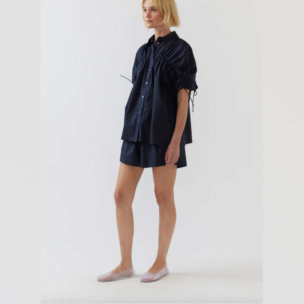 FOEMINA | LENA Short | Navy Cotton Poplin