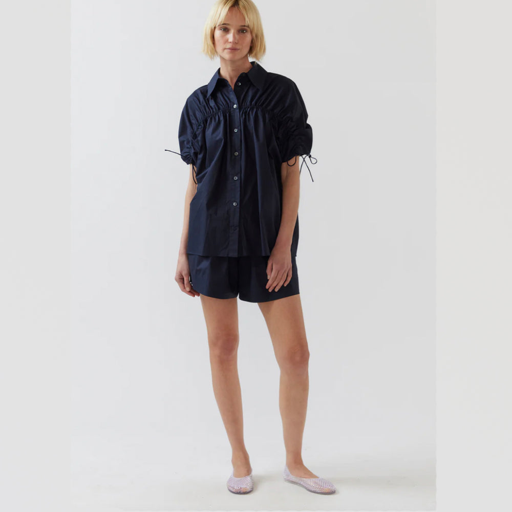 FOEMINA | LENA Short | Navy Cotton Poplin