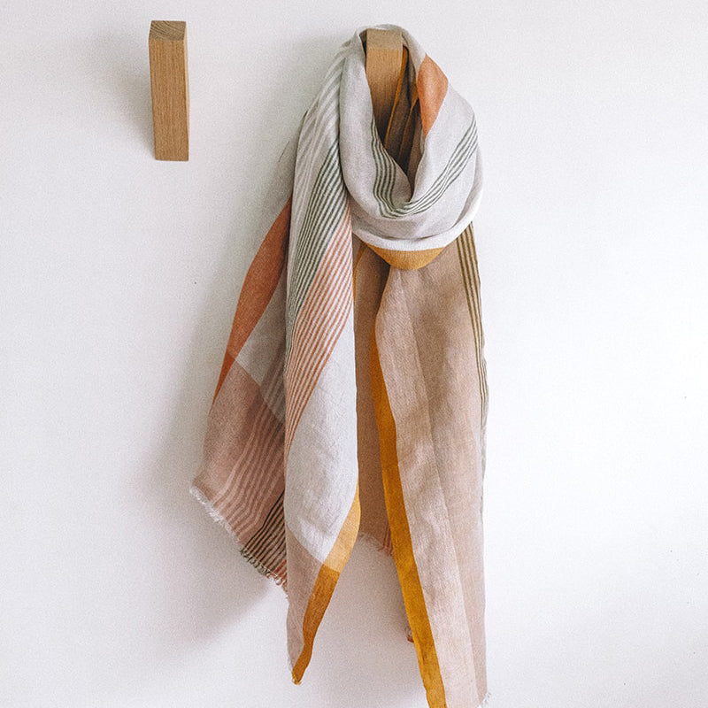 Mungo Textiles | Linen Scarf | Clay