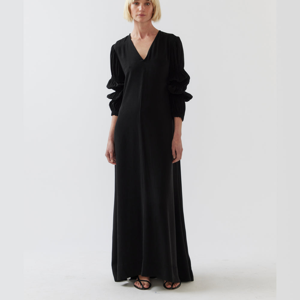 FOEMINA | MARILYN Dress | Black Cupro - NASH + BANKS