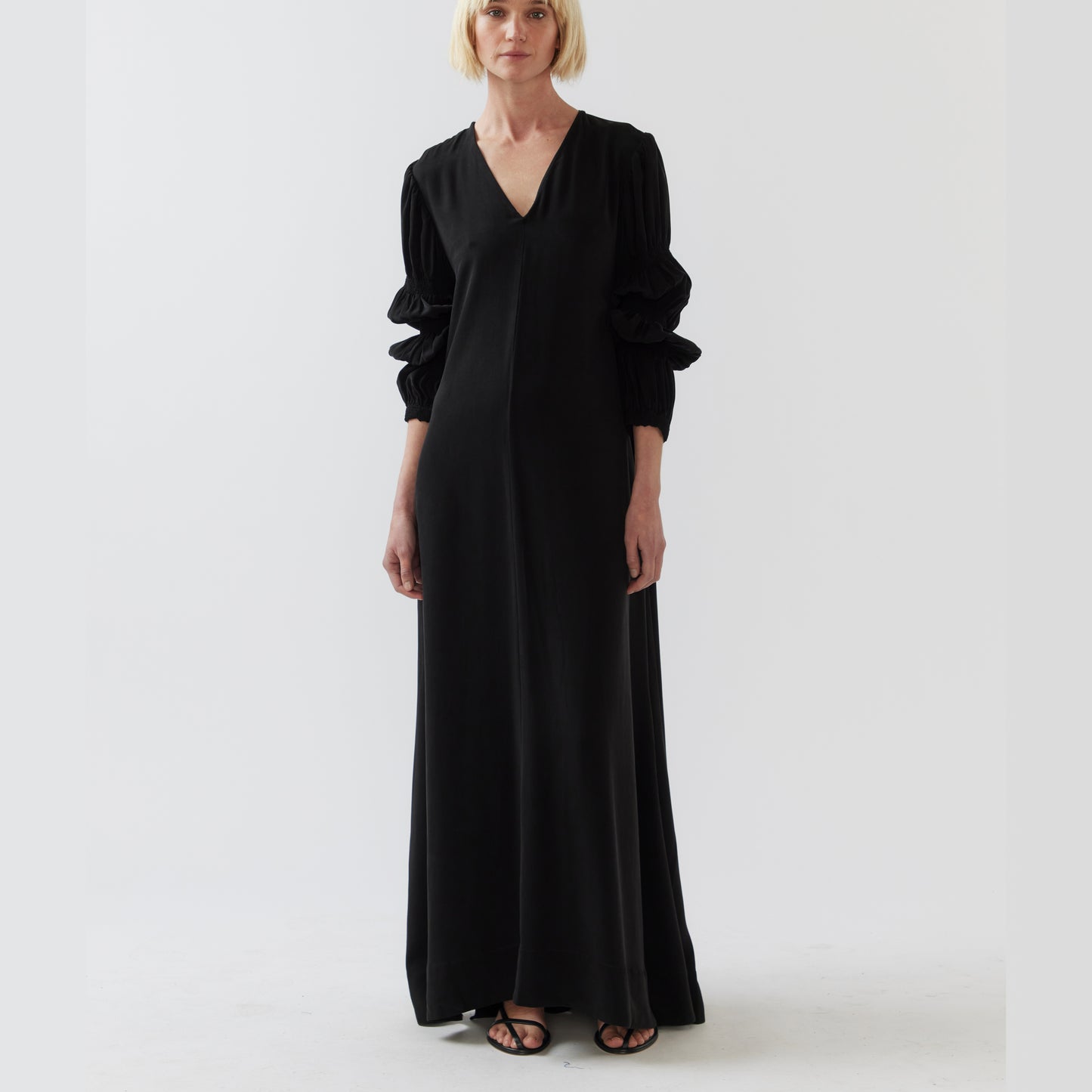 FOEMINA | MARILYN Dress | Black Cupro - NASH + BANKS