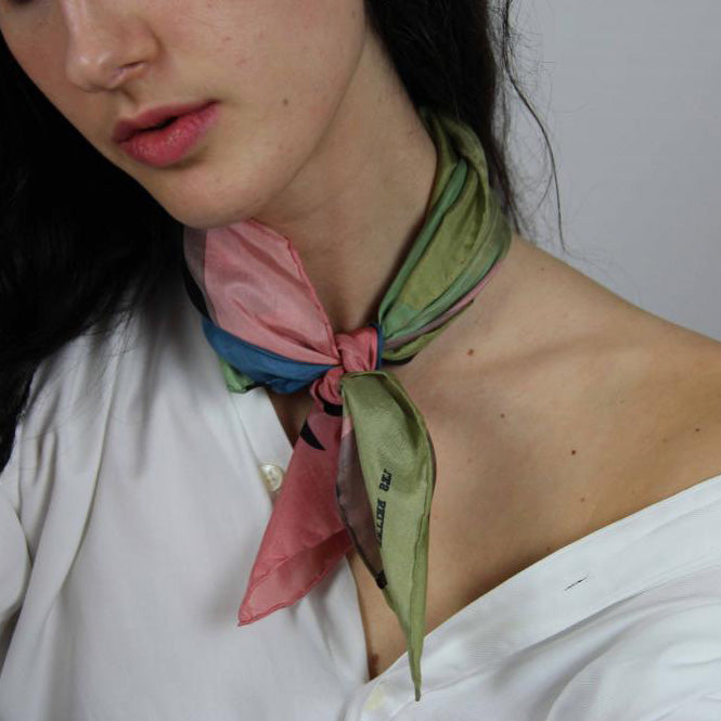 Les Belles Vagabondes | Expression Green | Mini Silk Scarf - NASH + BANKS