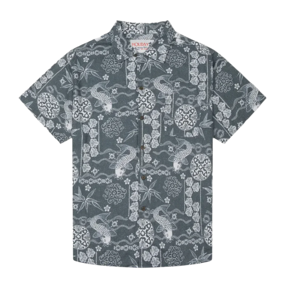 Mr Simple Koi Bowler Shirt | Indigo