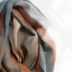 Mungo Textiles - Linen Scarf - Marsala