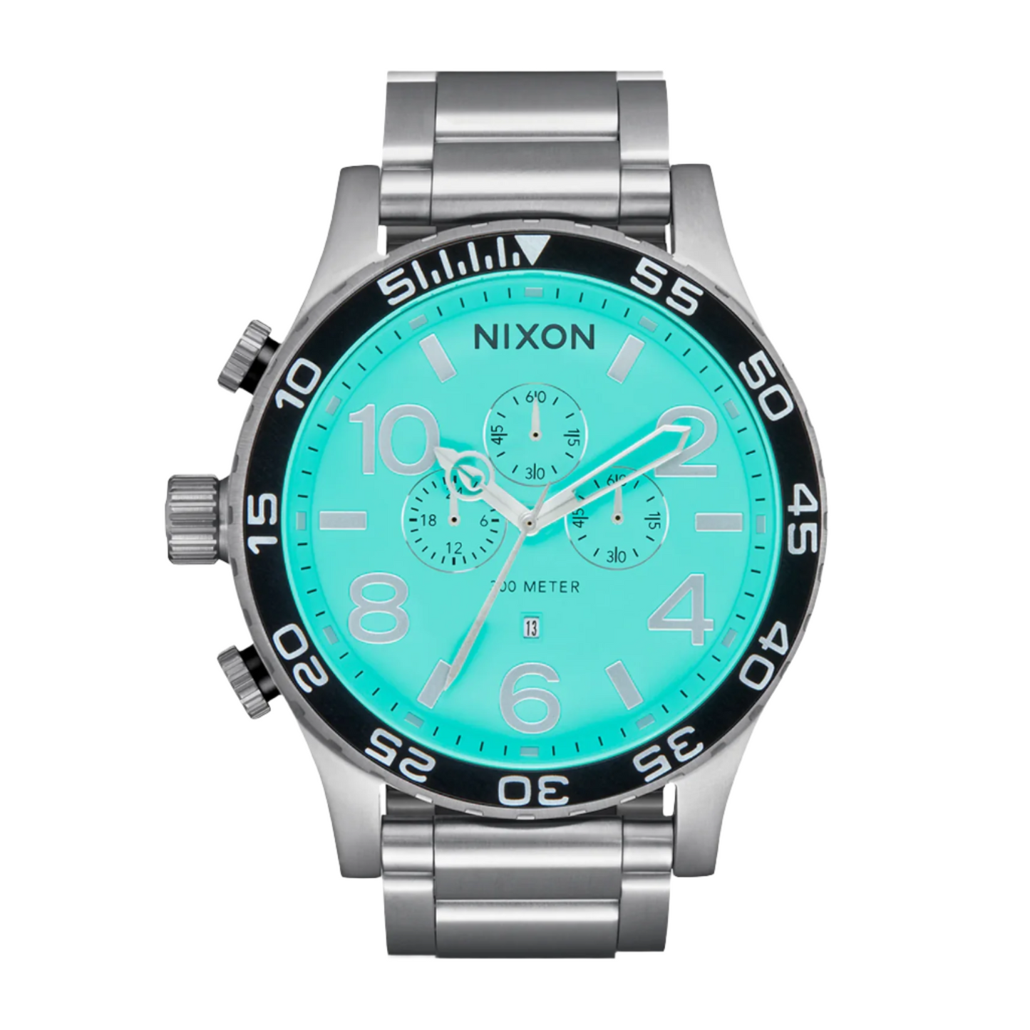 NIXON - 51-30 Chrono | Silver + Turquoise