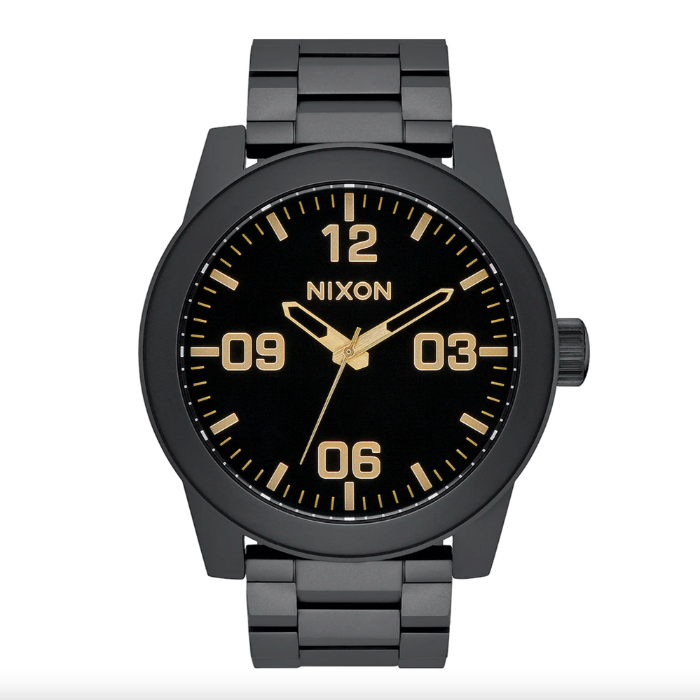 NIXON - Corporal Stainless Steel | Matte Black / Gold | Mens Watch