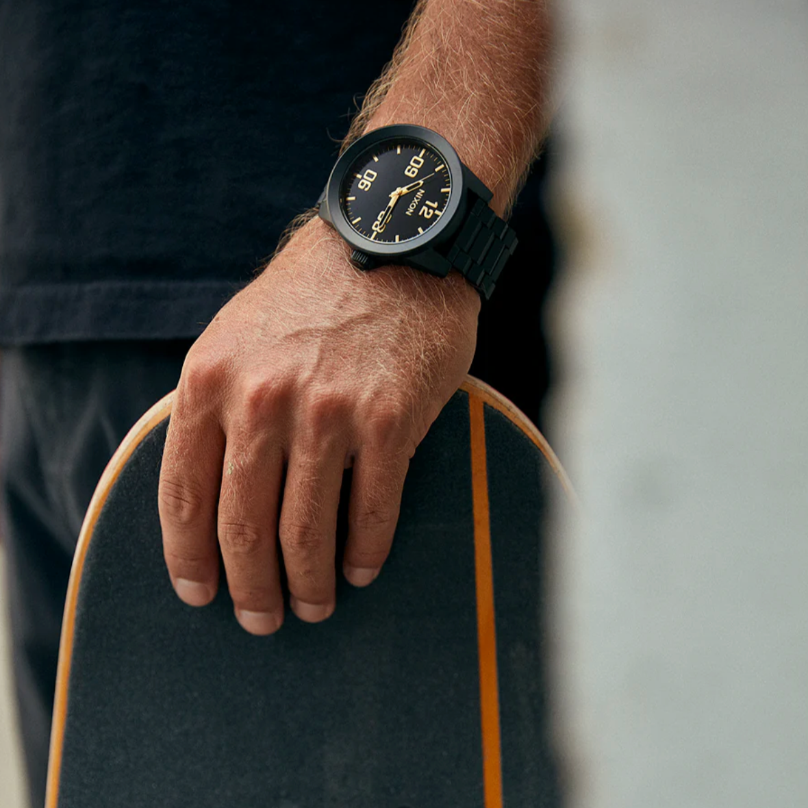 NIXON - Corporal Stainless Steel | Matte Black / Gold | Mens Watch