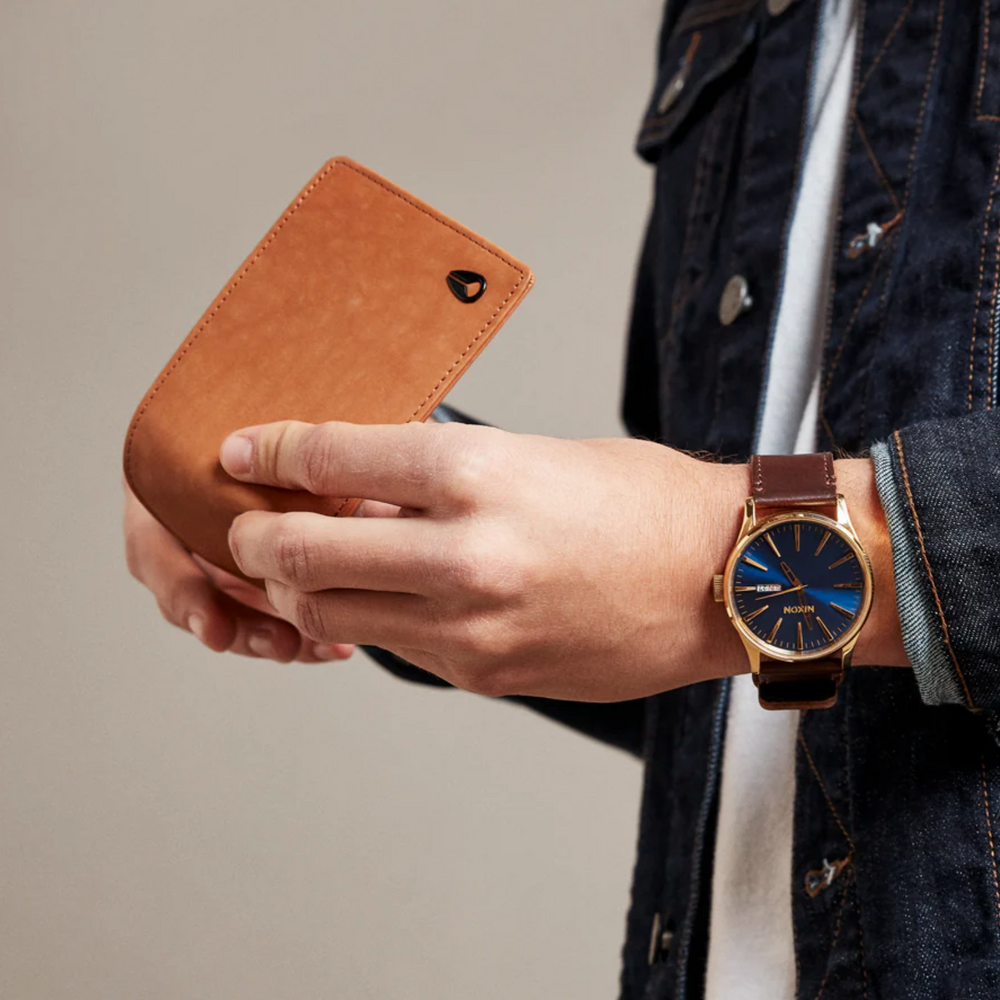 NIXON - Pass Leather Coin Wallet | Saddle