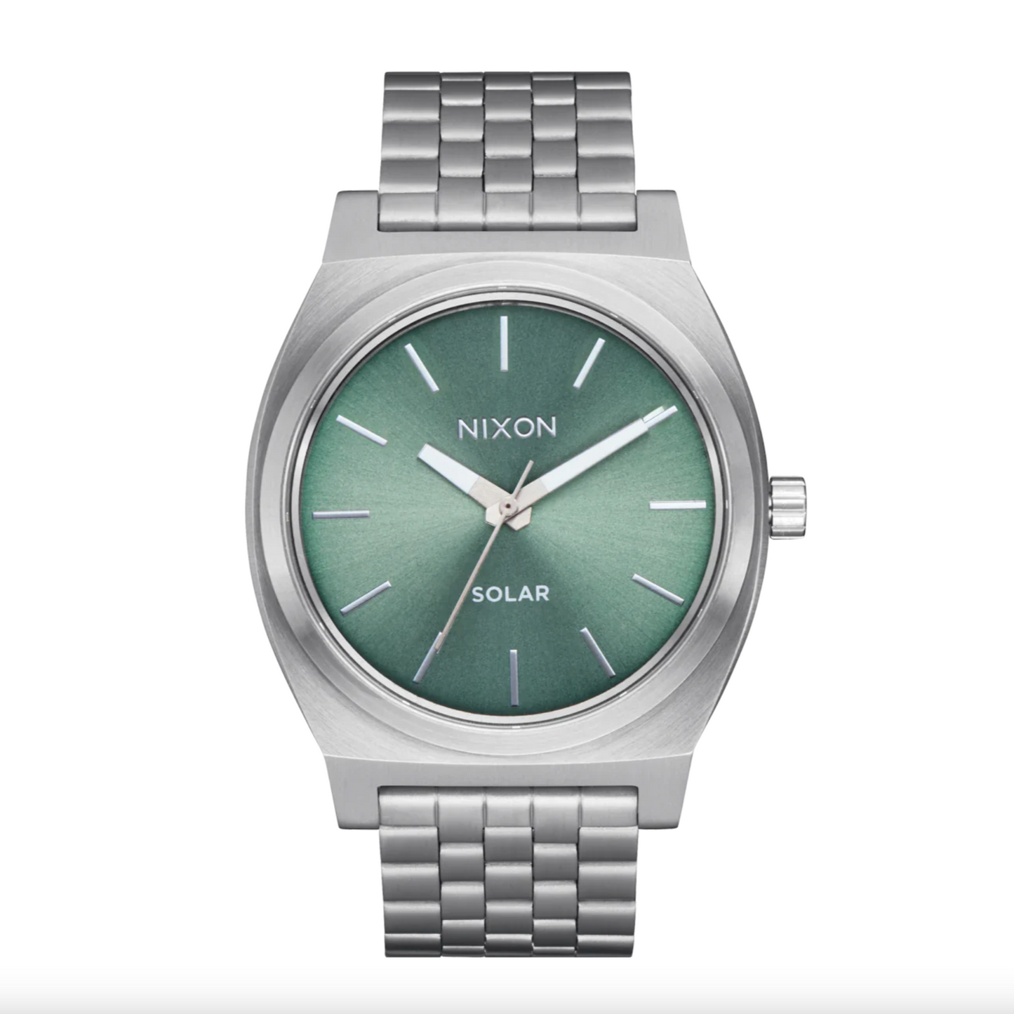 NIXON - Time Teller Solar Watch | Silver / Jade Sunray