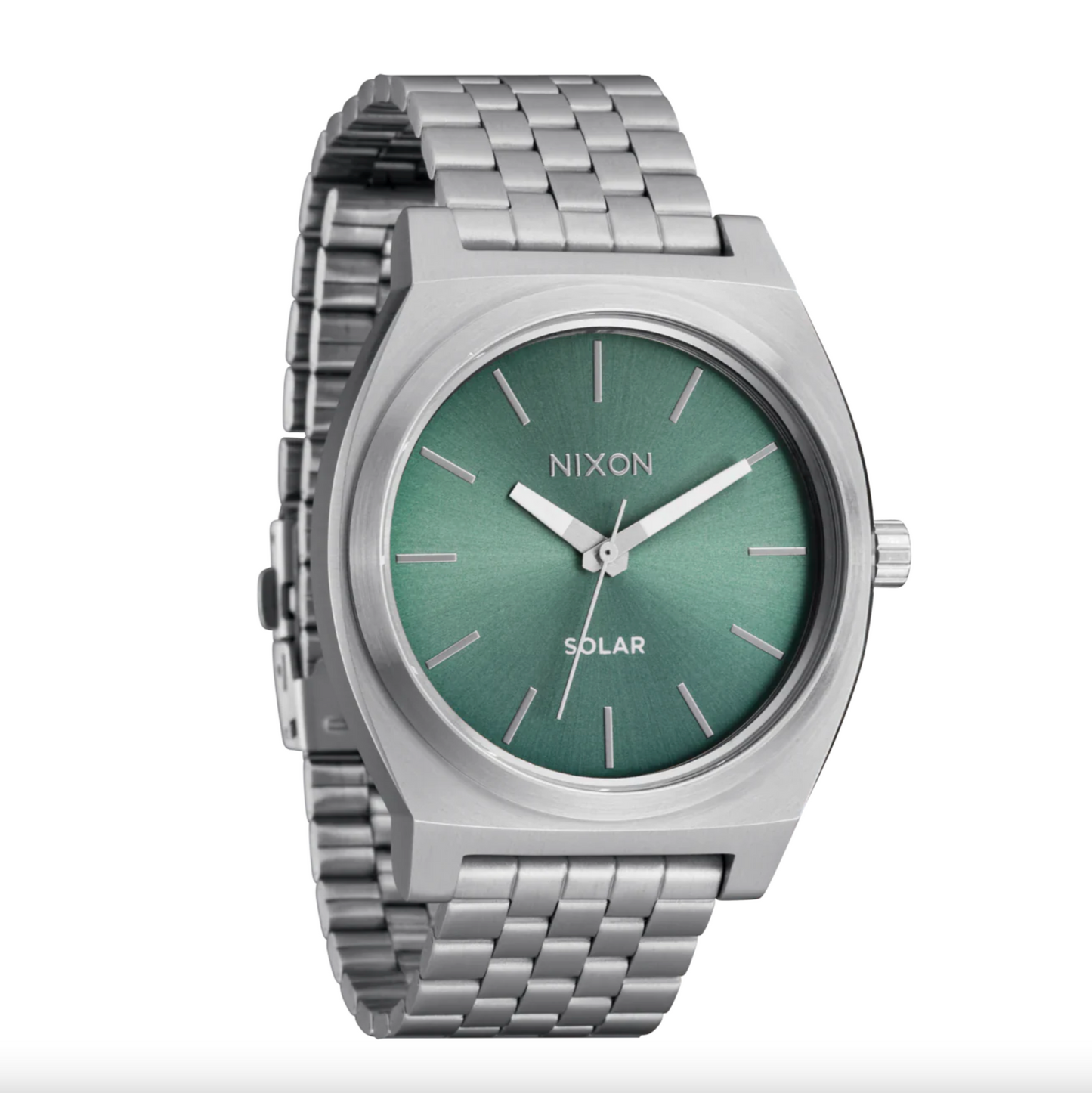 NIXON - Time Teller Solar Watch | Silver / Jade Sunray