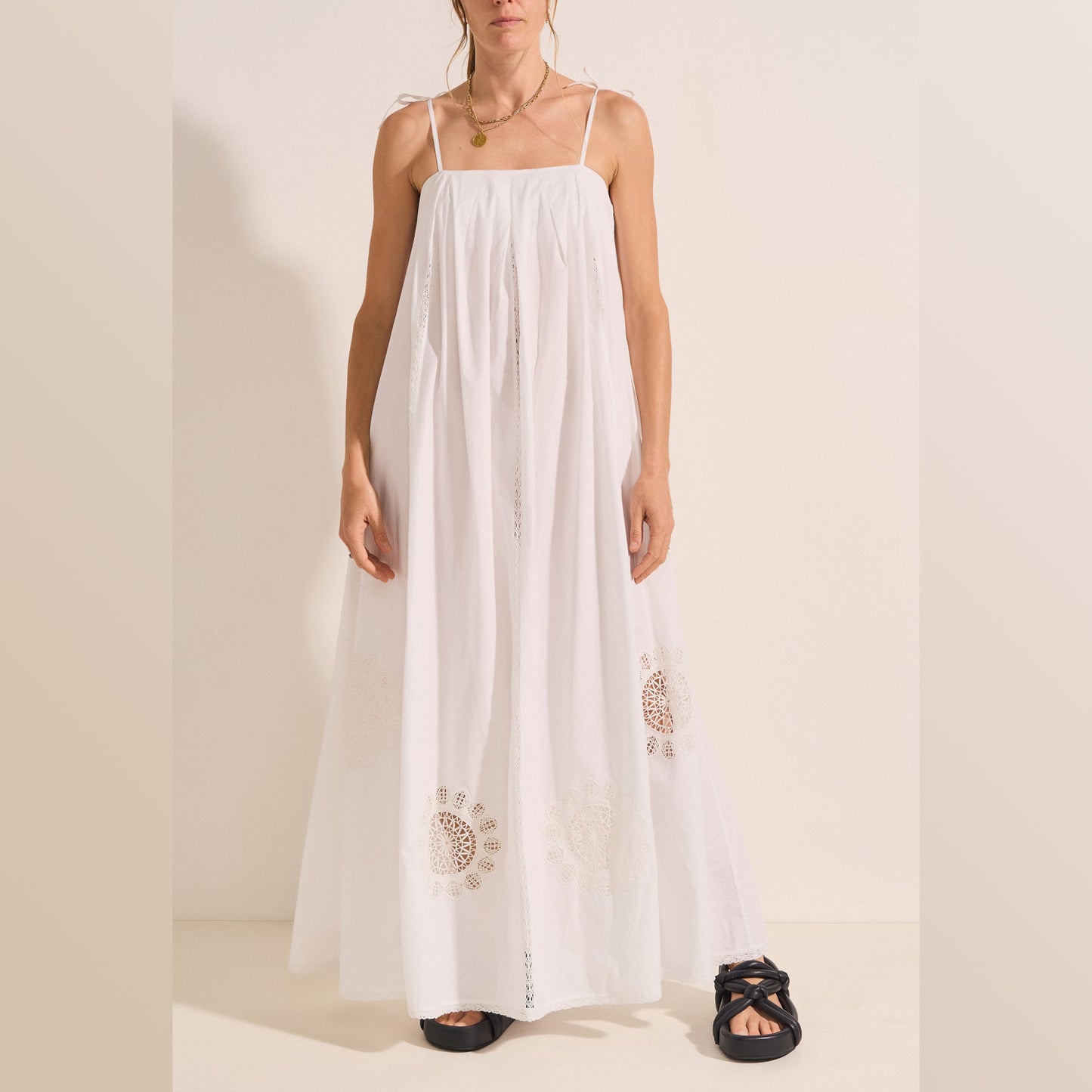 ILIO NEMA | Nisus White Cotton Poplin Dress - NASH + BANKS