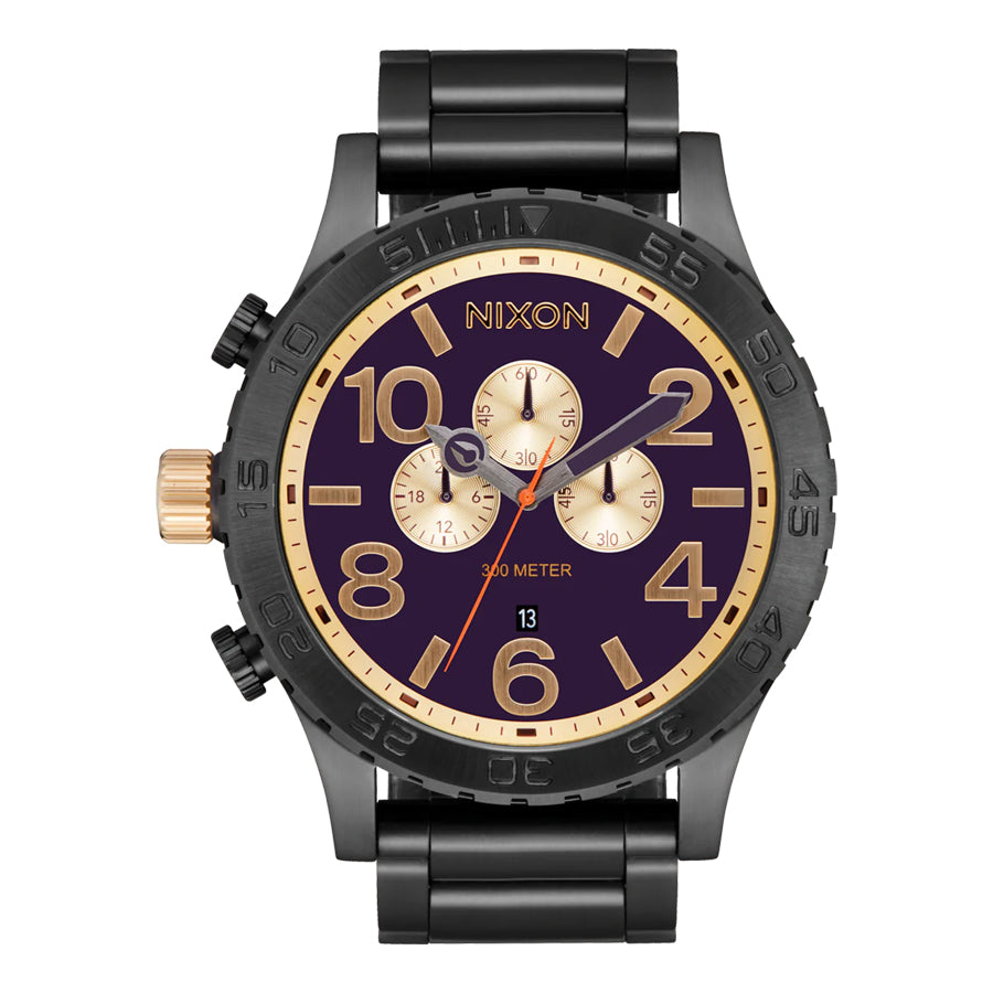 NIXON - 51-30 Chrono | Gunmetal / Blackberry / Gold