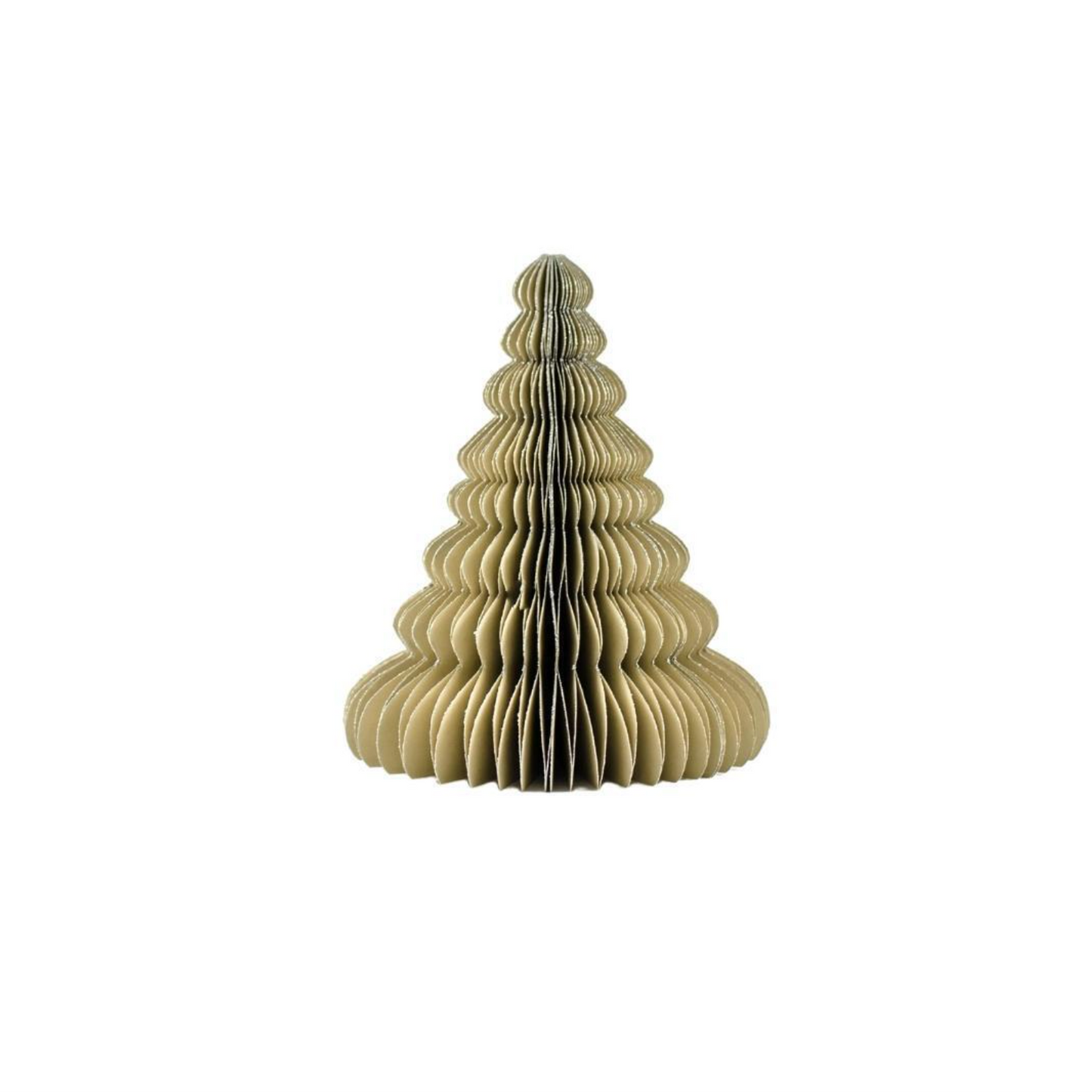 Classic Standing Christmas Tree | Linen w/ Silver Glitter Edge | 15cm - NASH + BANKS