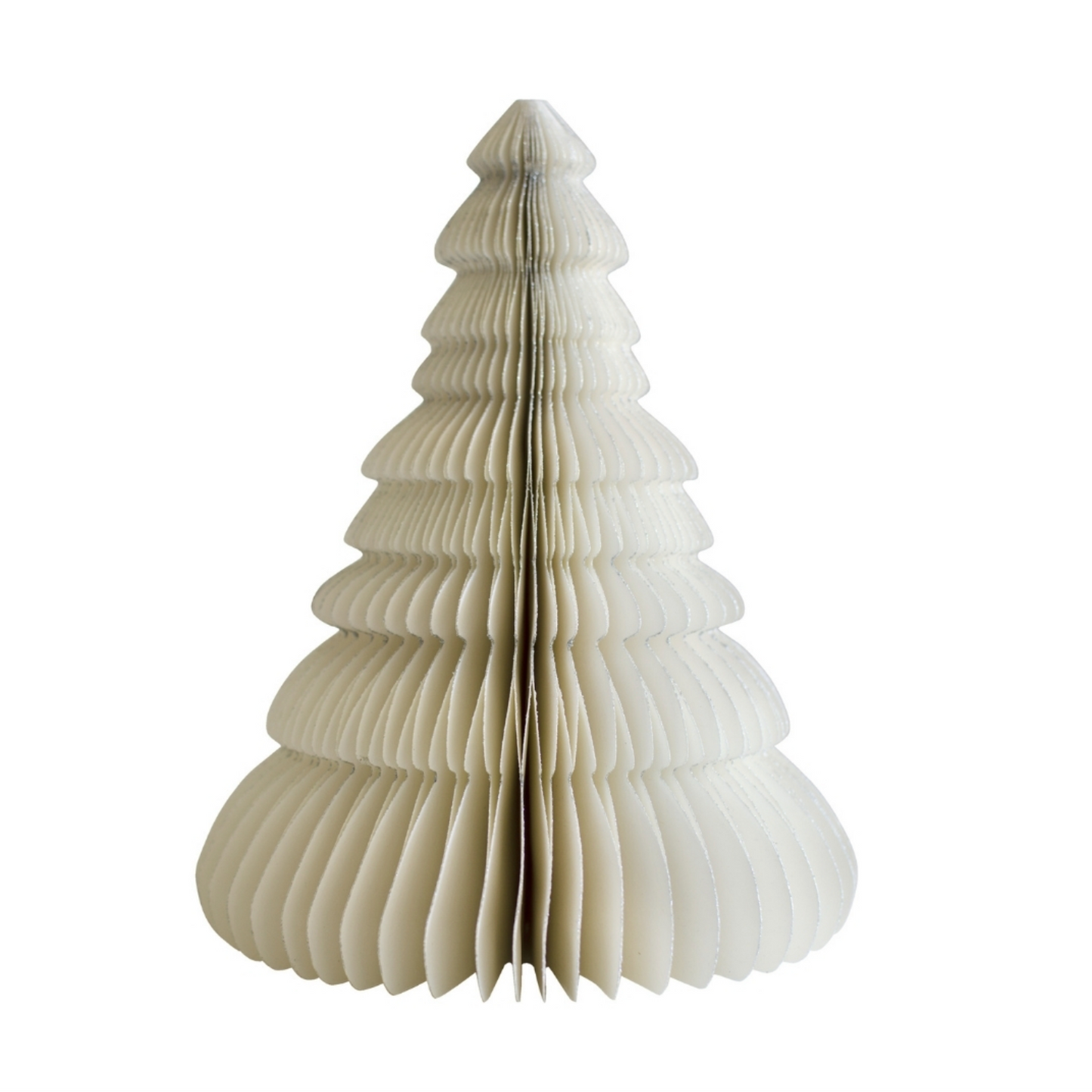 Nordic Rooms | Classic Standing Christmas Tree | Off-white w/ Silver Glitter Edge - NASH + BANKS