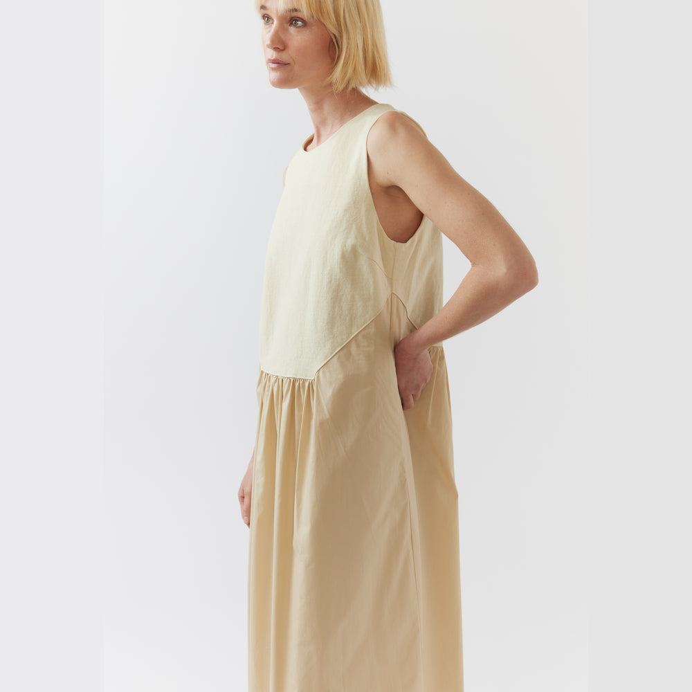 FOEMINA | OLEA Dress | Bone Canvas + Poplin - NASH + BANKS