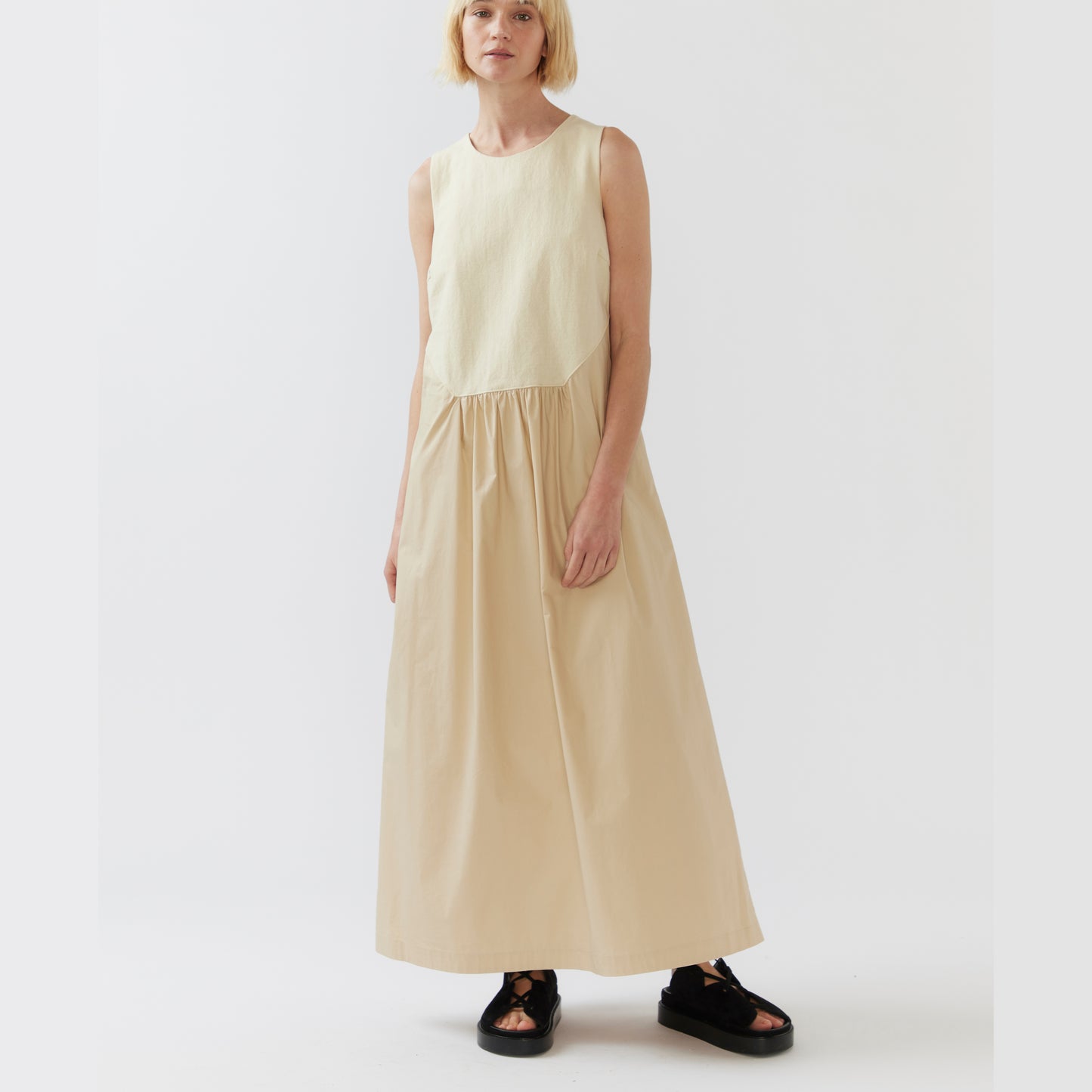 FOEMINA | OLEA Dress | Bone Canvas + Poplin - NASH + BANKS