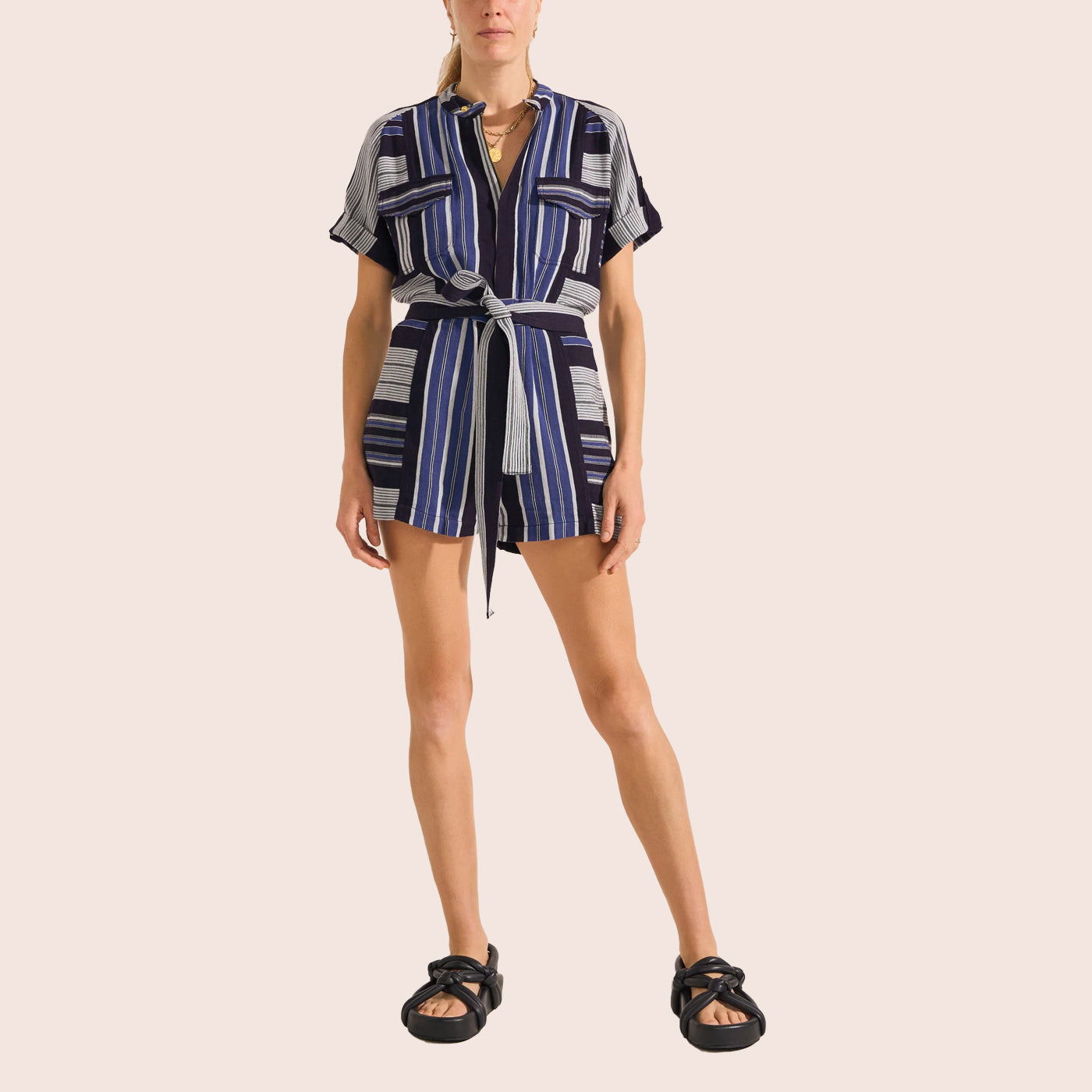 ILIO NEMA | Orpheus Delos Stripe Playsuit