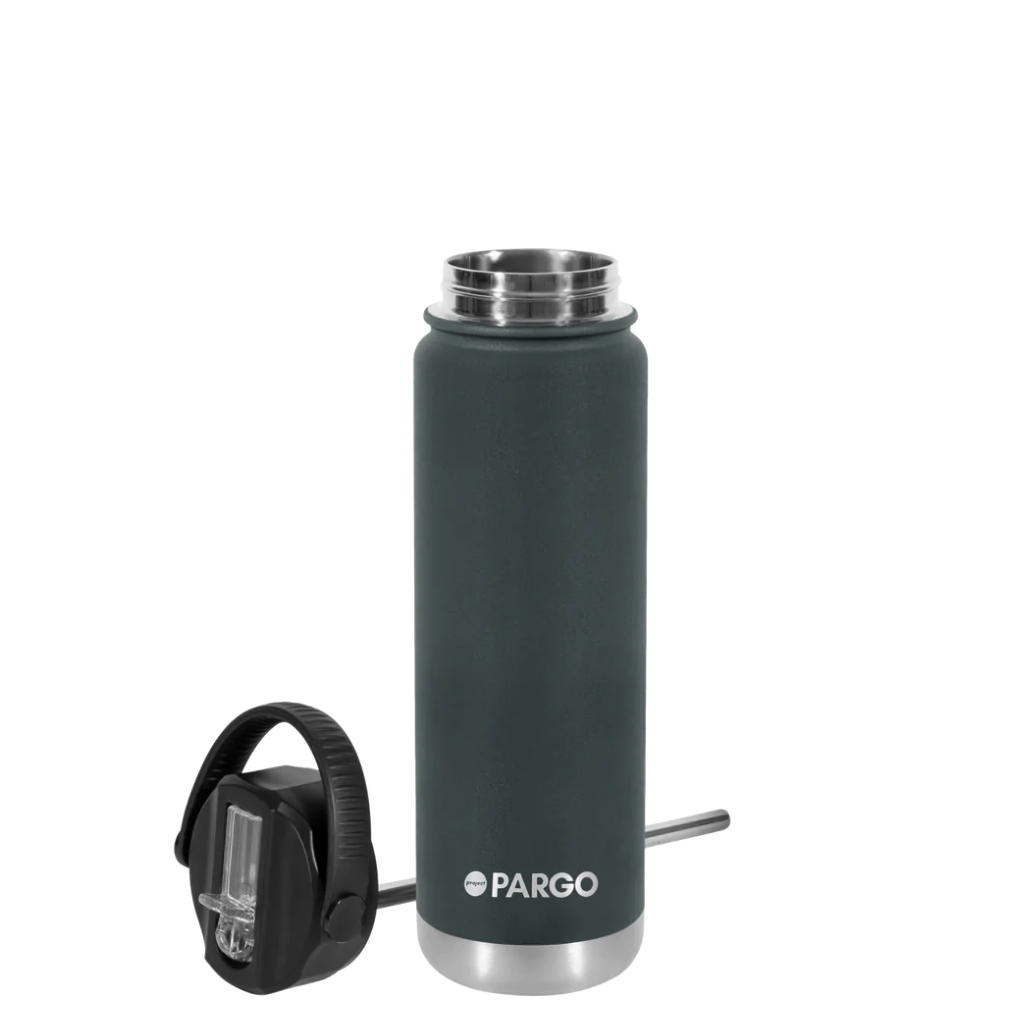 Project PARGO | 750ml Insulated Sports Bottle w/ Straw Lid - NASH + BANKS | MIDNIGHT Black