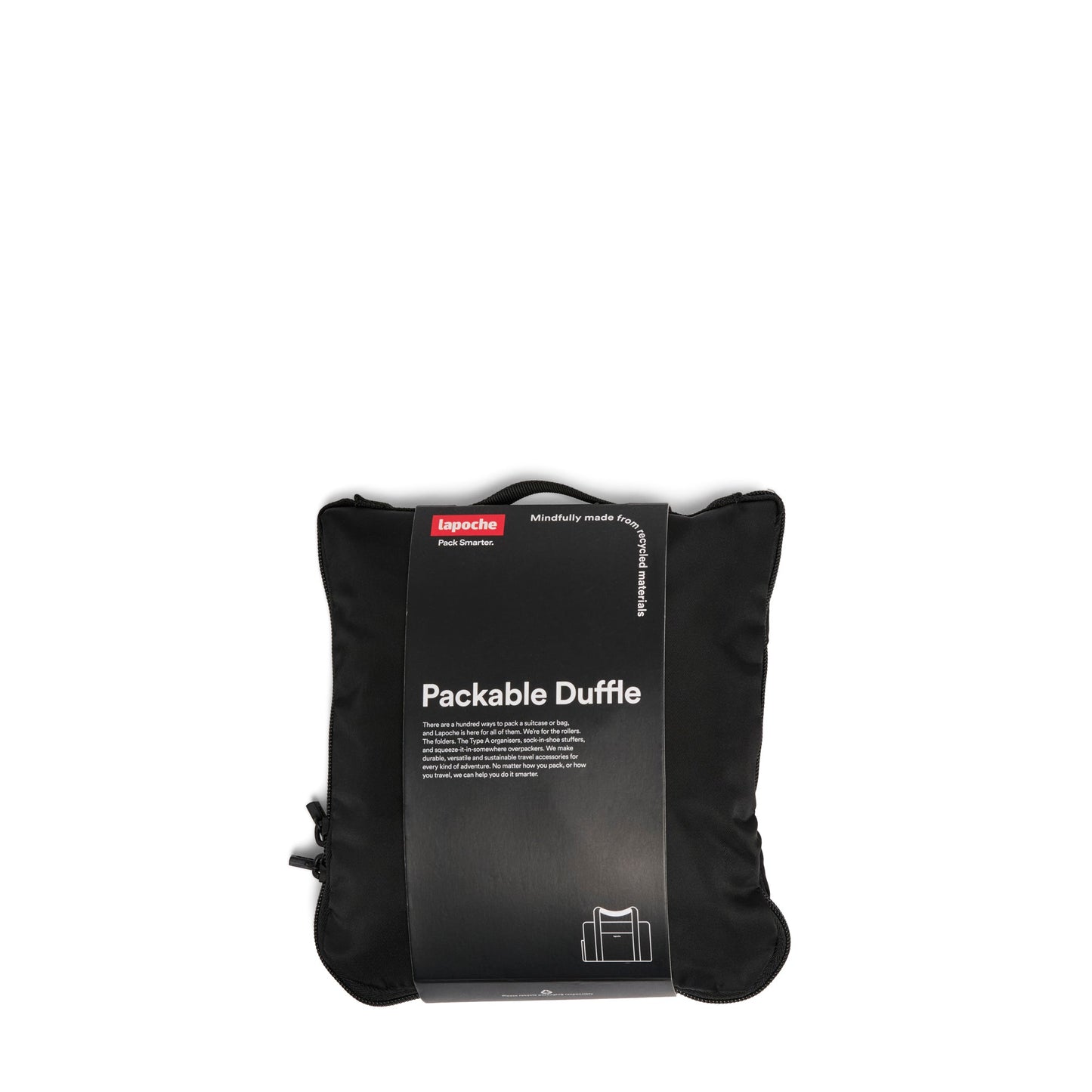 Lapoche | Packable Duffle Bag | Black - NASH+BANKS