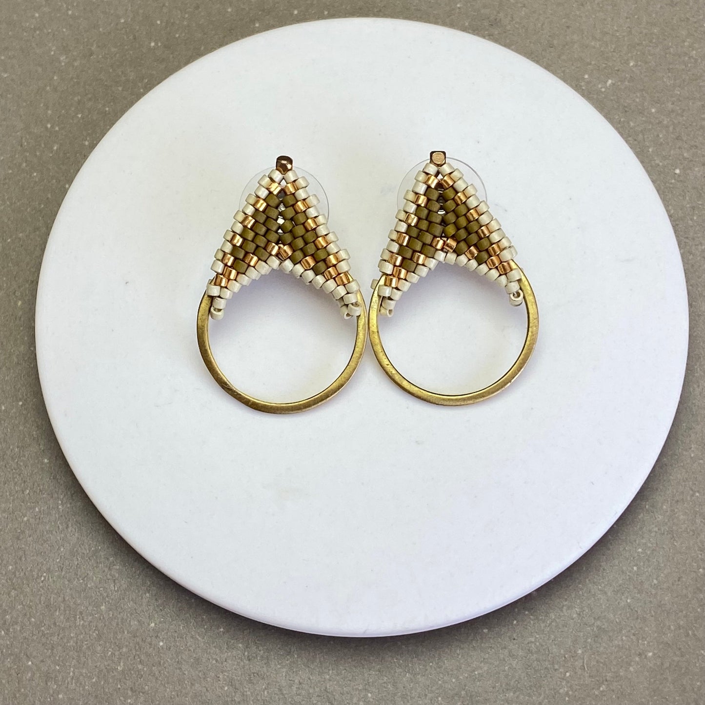 Phoenicia Designs | Pixie Earrings - NASH 
 BANKS | Olive Gold