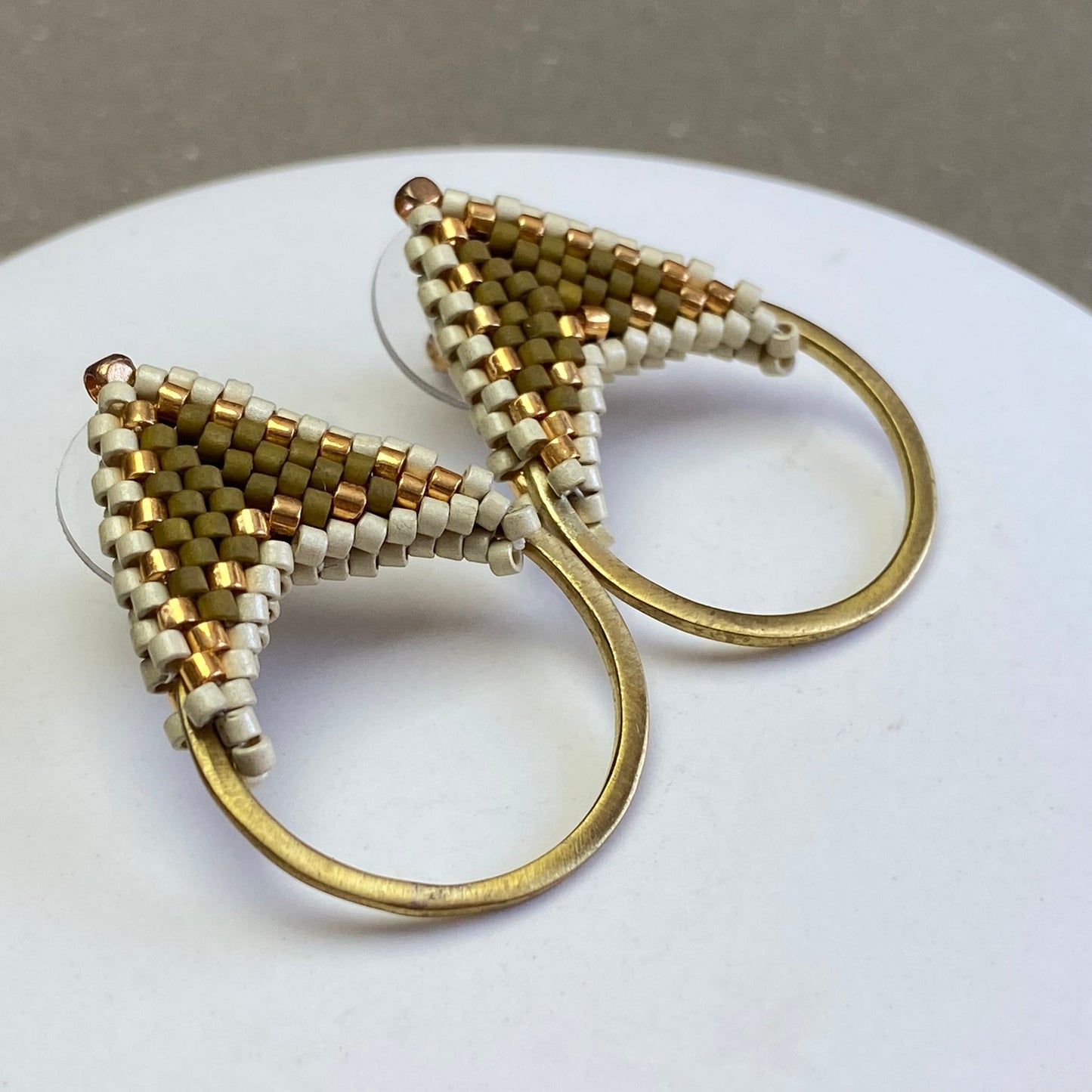 Phoenicia Designs | Pixie Earrings - NASH 
 BANKS | Olive Gold