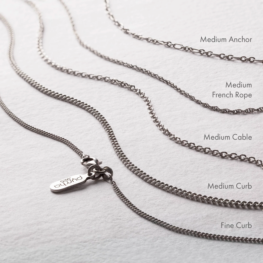 New Beginnings Necklace | 18" Fine Curb Chain