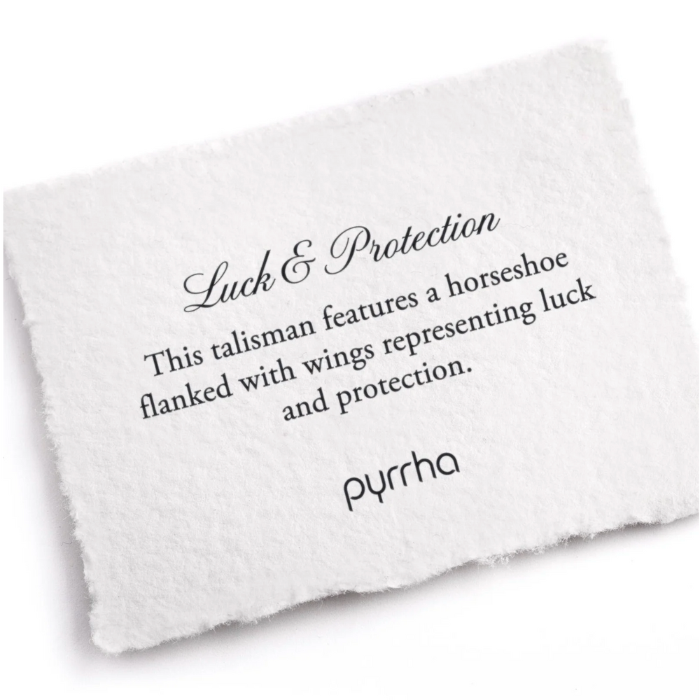 Pyrrha - Luck & Protection Wide Braided Bracelet | Sterling Silver | Black