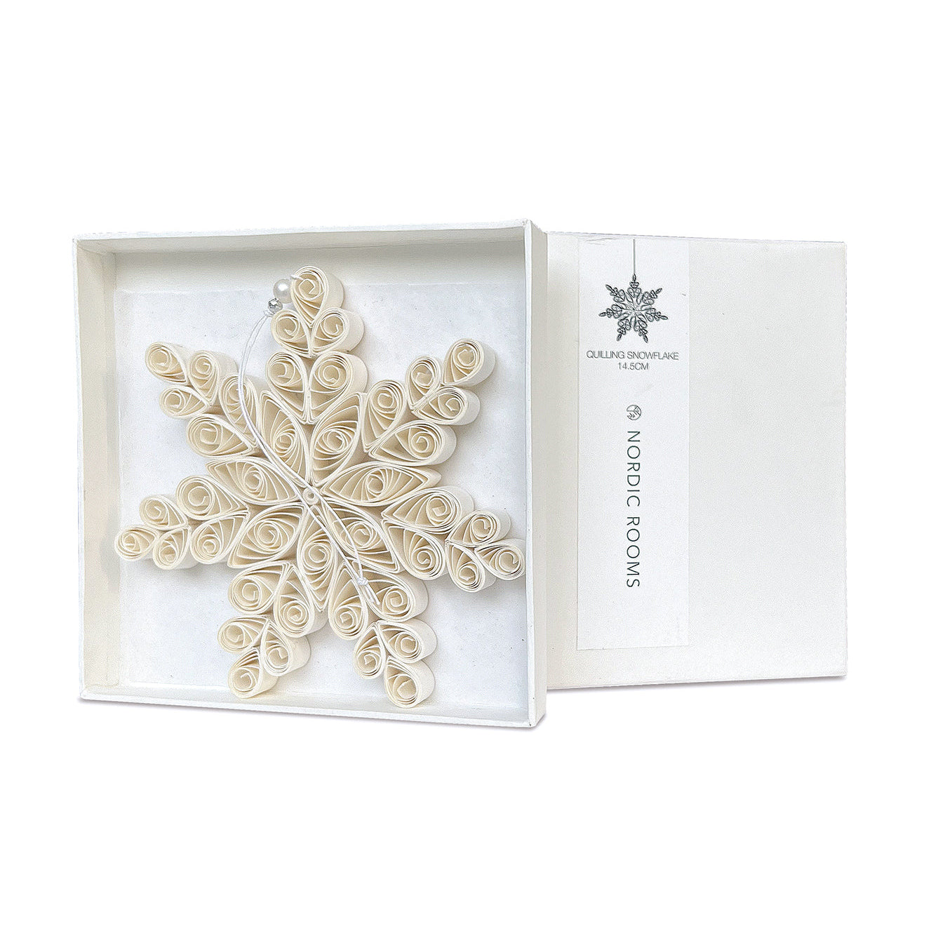 Nordic Rooms | Quilling Snowflake Paper Ornament | Off-white - NASH + BANKS