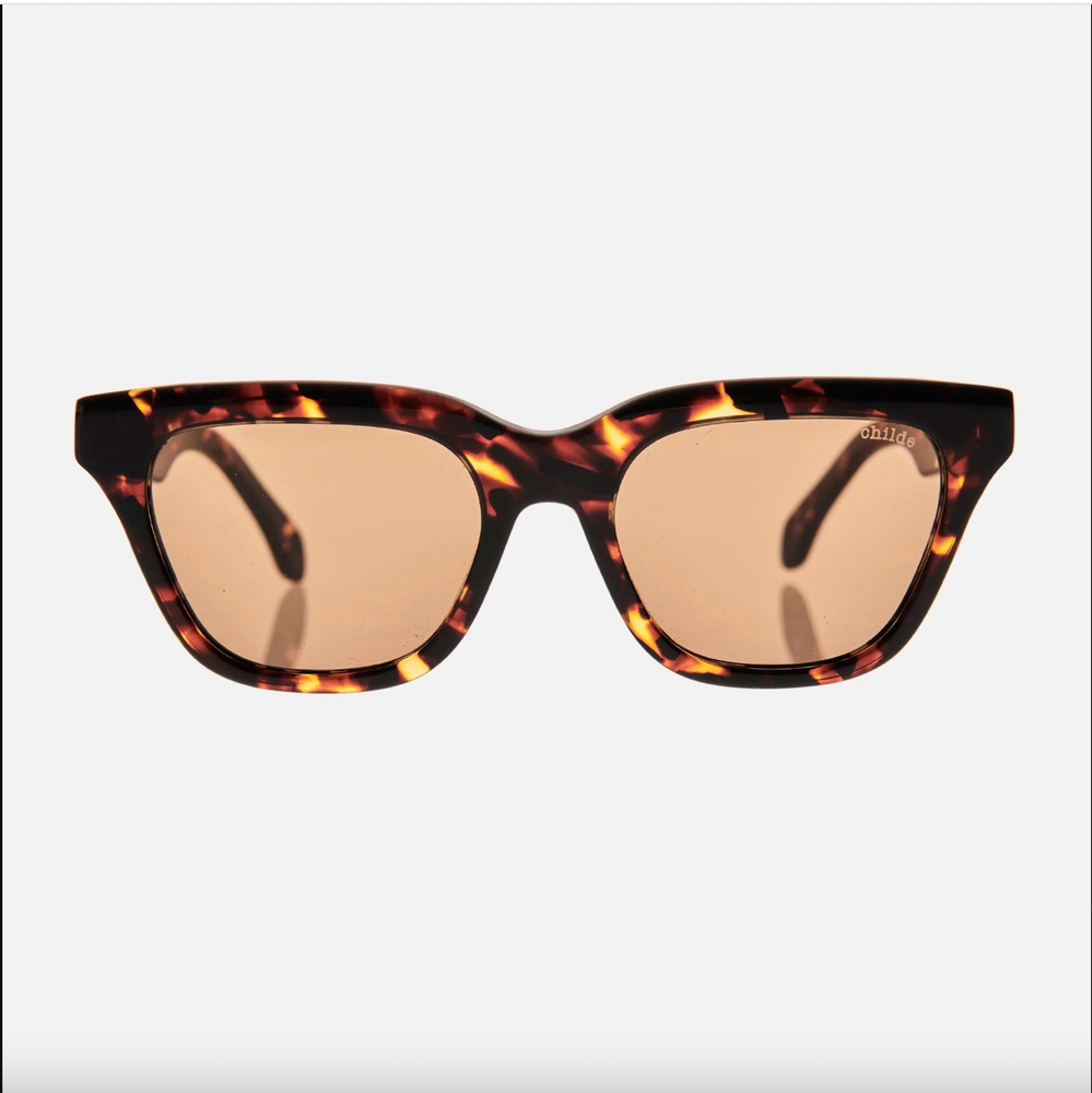 CHILDE Eyewear | RnB Bio-Acetate Gloss Tort | Amber Bio Lens