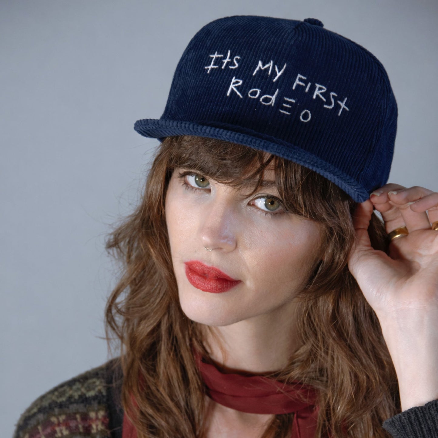 FBS | It’s My First Rodeo | Corduroy Stash Cap | Navy - NASH+BANKS