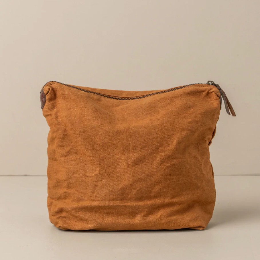 SAARDE | Journey Makeup Canvas Bag | Terracotta