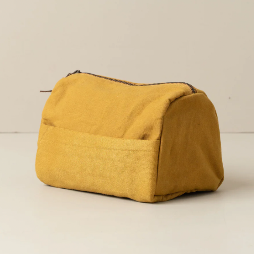 SAARDE | Journey Toiletry Canvas Bag | Mustard 