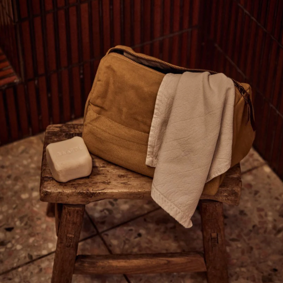 SAARDE | Journey Toiletry Canvas Bag | Mustard 