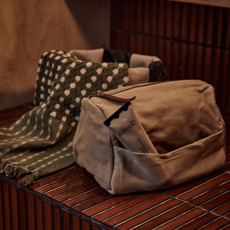 SAARDE | Journey Toiletry Canvas Bag | Clay