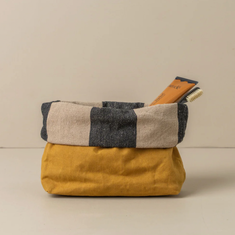 SAARDE | Journey Makeup Canvas Bag | Mustard