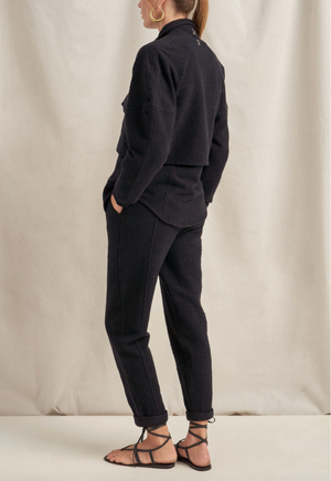 ILIO NEMA - Nomos Cropped Black Boucle Jacket
