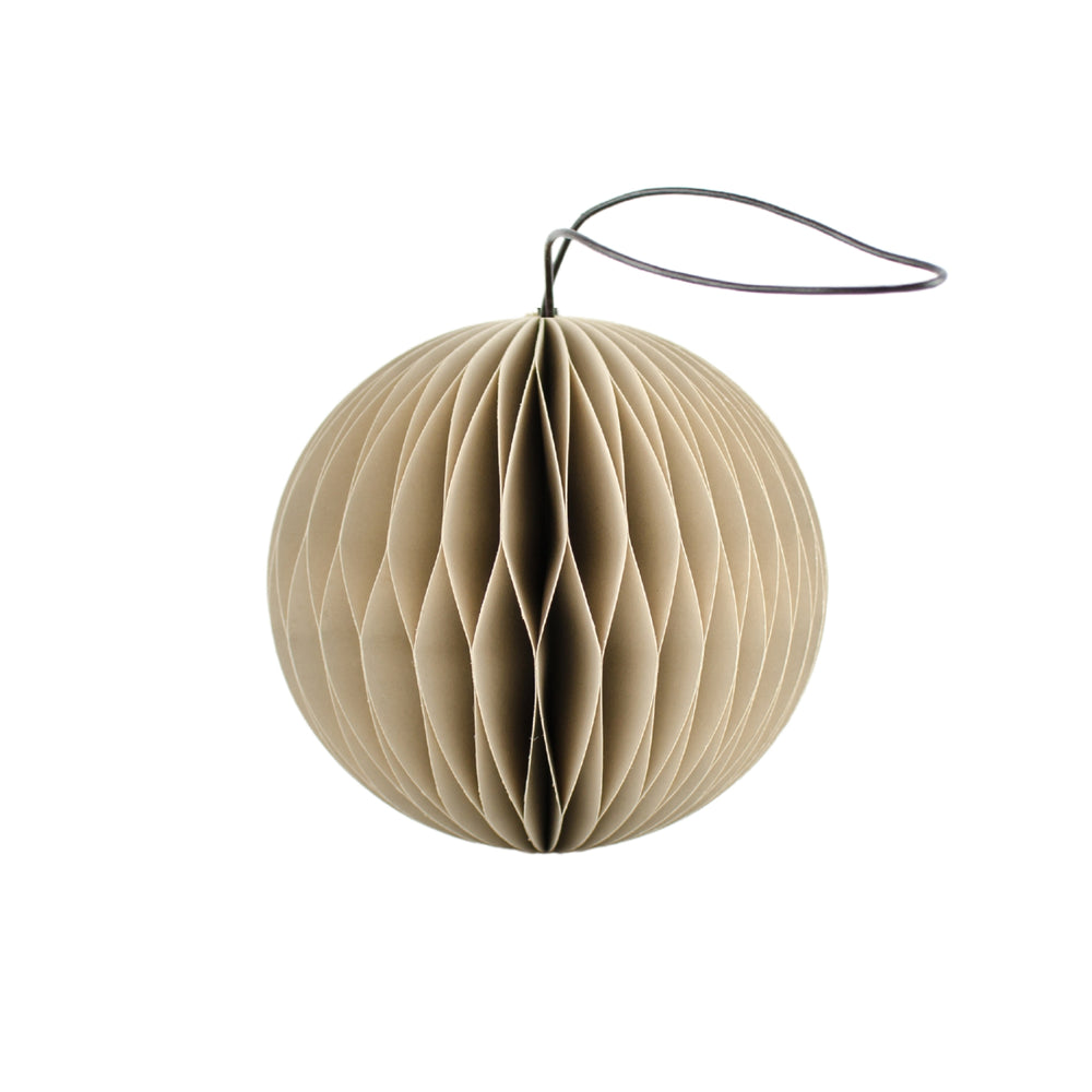 Nordic Rooms | Paper Sphere Ornament | Linen - NASH + BANKS