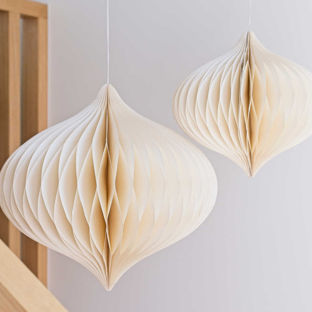 Nordic Rooms | Statement Paper Jewel Ornament | Off-white | 30cm