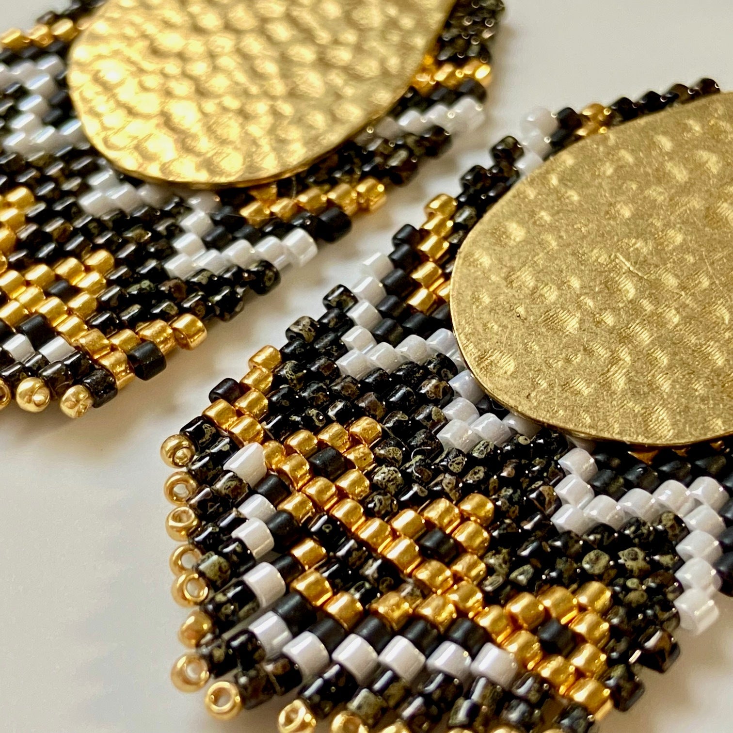 Phoenicia Designs | Rhapsody Sun Earrings - NASH + BANKS | Marble Black