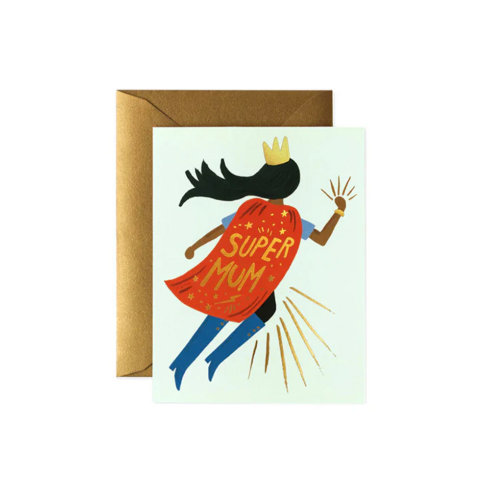 Super Mum Blue | Mother's Day Greeting Card