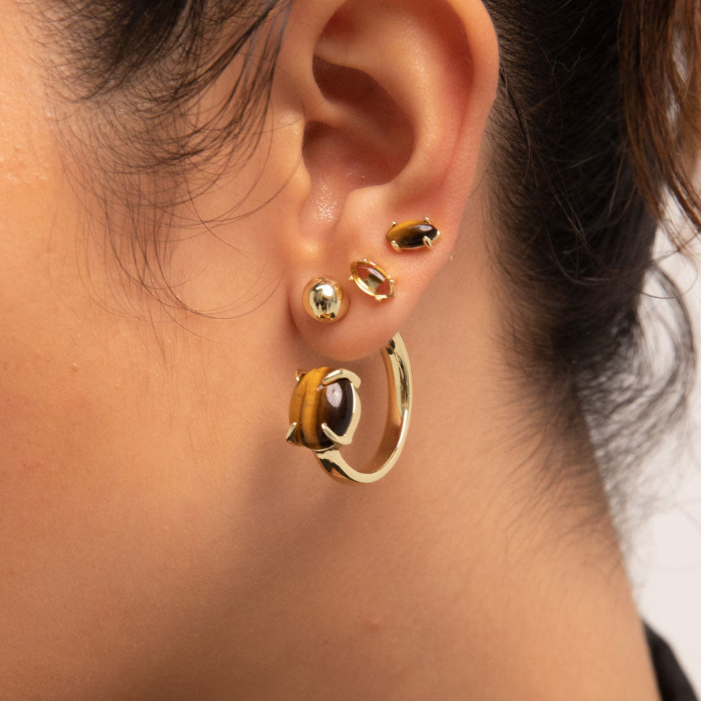 Sweet Things Gemstones Stud | 18k Gold Plating - NASH + BANKS