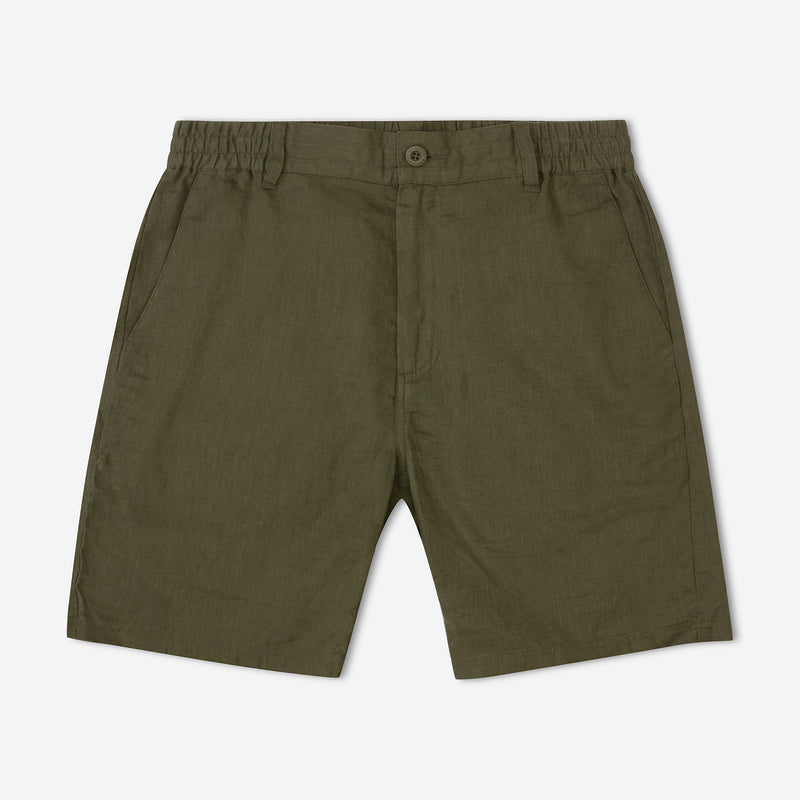 Mr Simple | Tanner 3.0 | Linen Shorts - NASH + BANKS | Fatigue