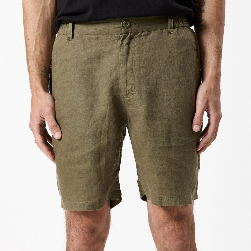 Mr Simple | Tanner 3.0 | Linen Shorts - NASH + BANKS | Fatigue