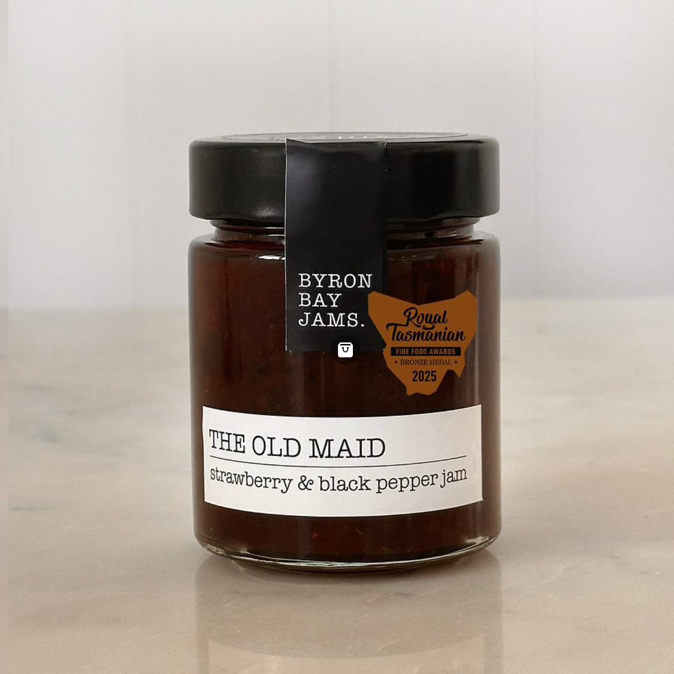 Byron Bay Jams - The Old Maid - Strawberry & Black Pepper Jam