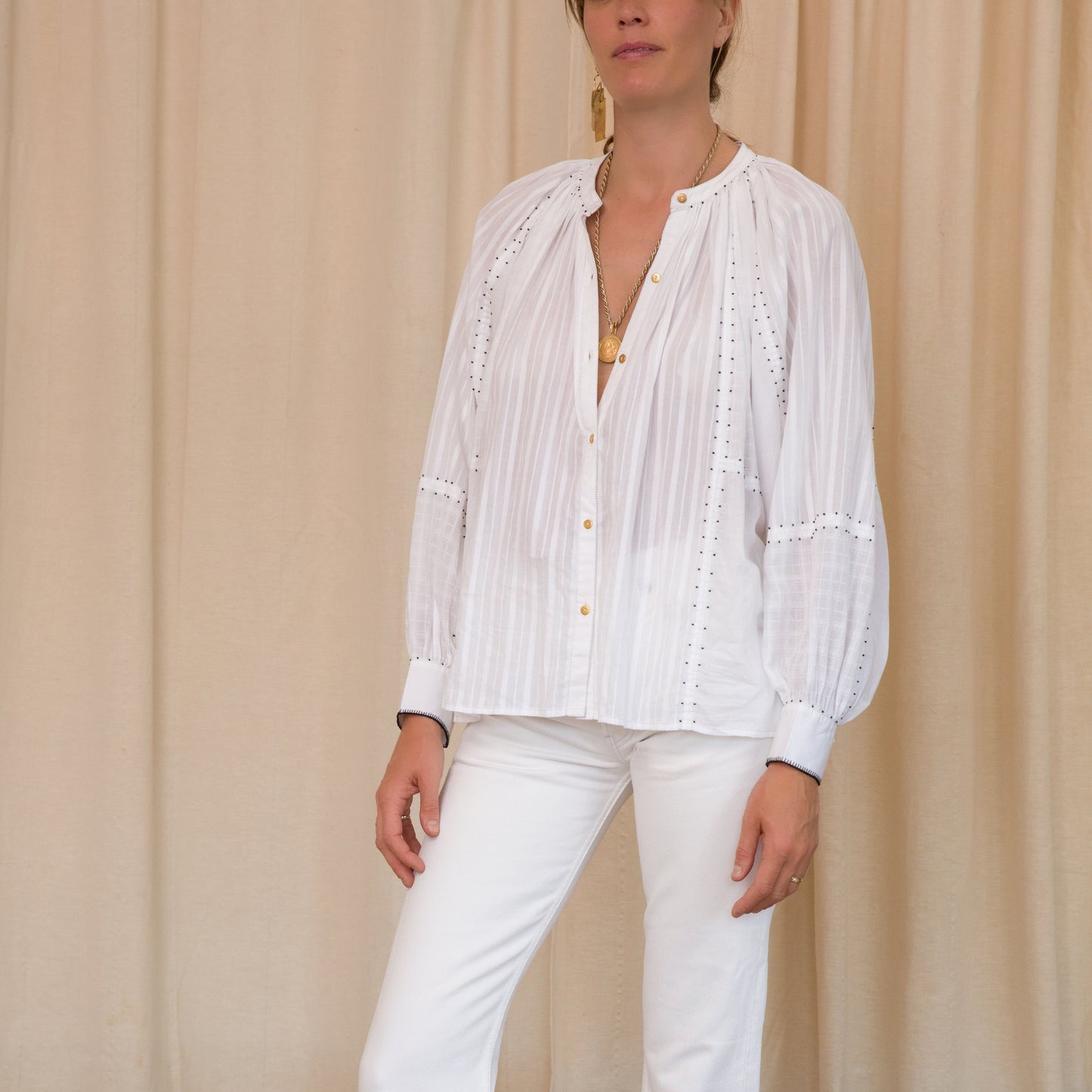 ILIO NEMA | Thea Blouse | White - NASH + BANKS