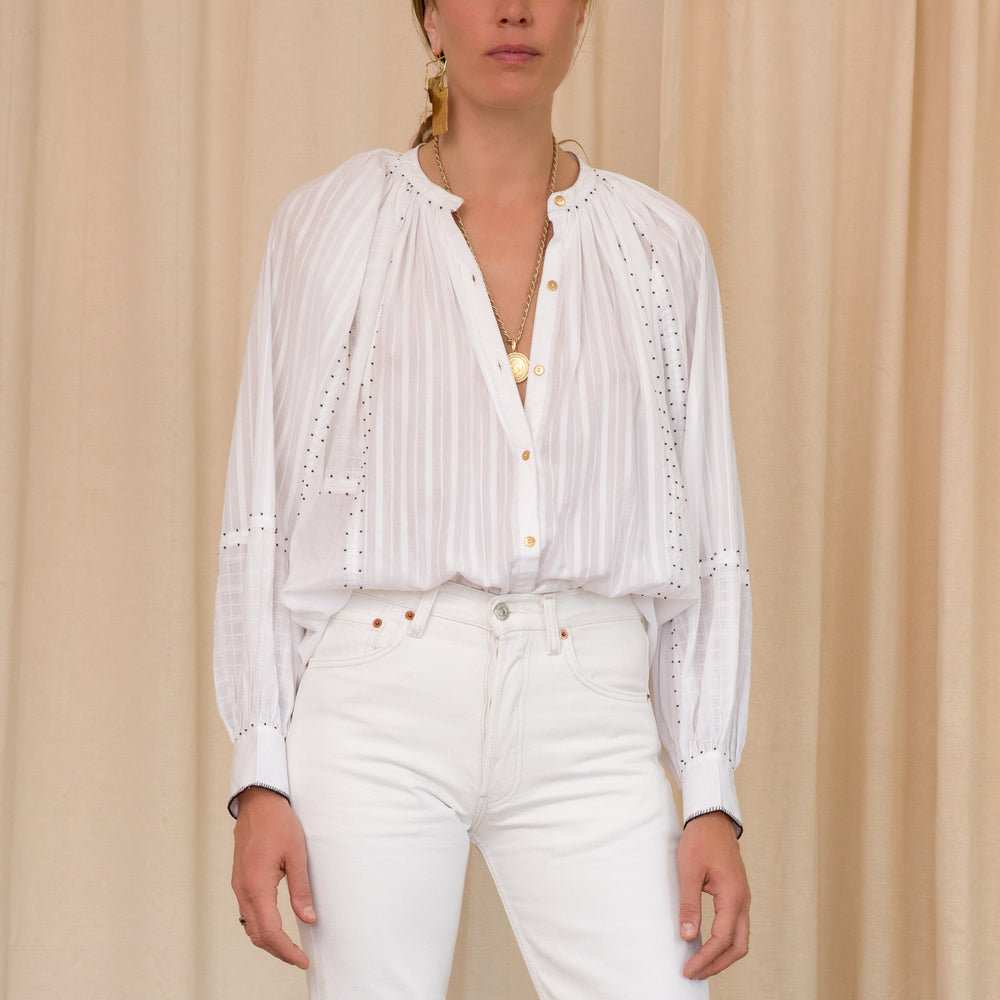 ILIO NEMA | Thea Blouse | White - NASH + BANKS