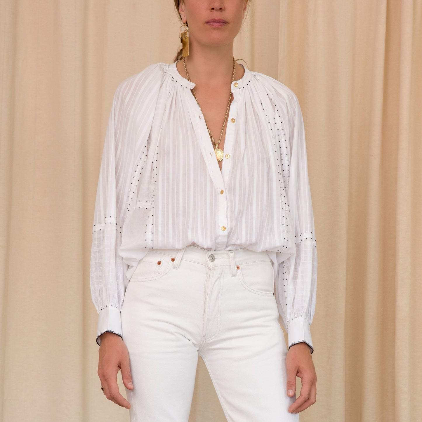 ILIO NEMA | Thea Blouse | White - NASH + BANKS
