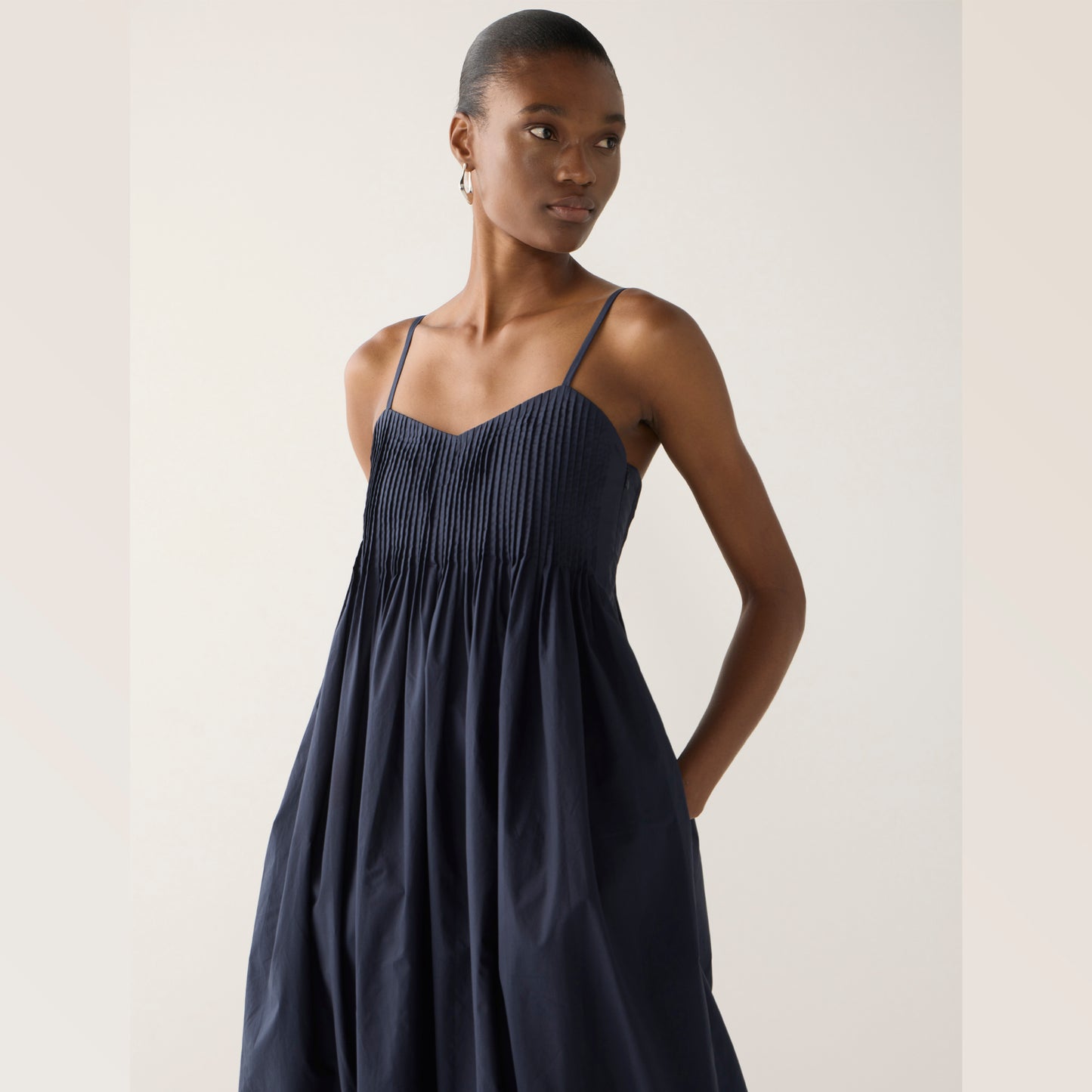 FOEMINA | VIV Dress | Navy Poplin - NASH + BANKS