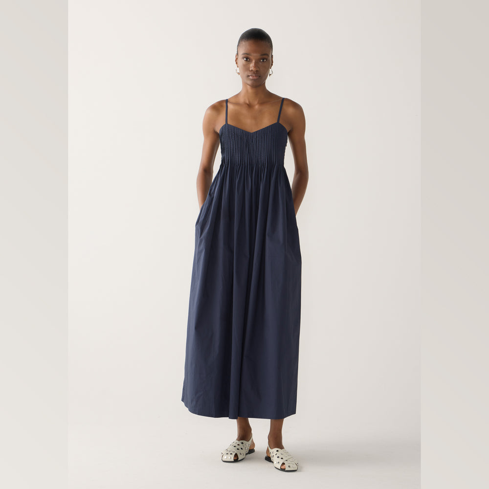 FOEMINA | VIV Dress | Navy Poplin - NASH + BANKS